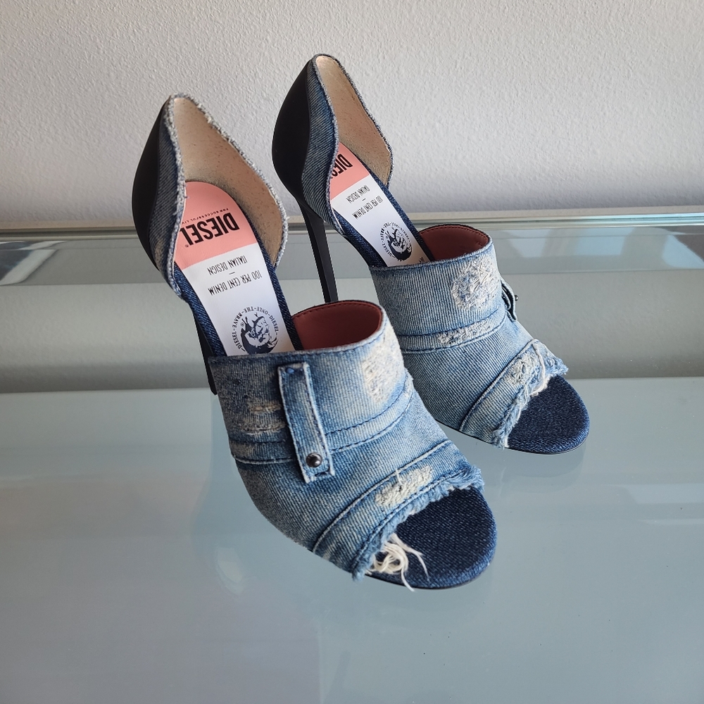 Diesel denim heels